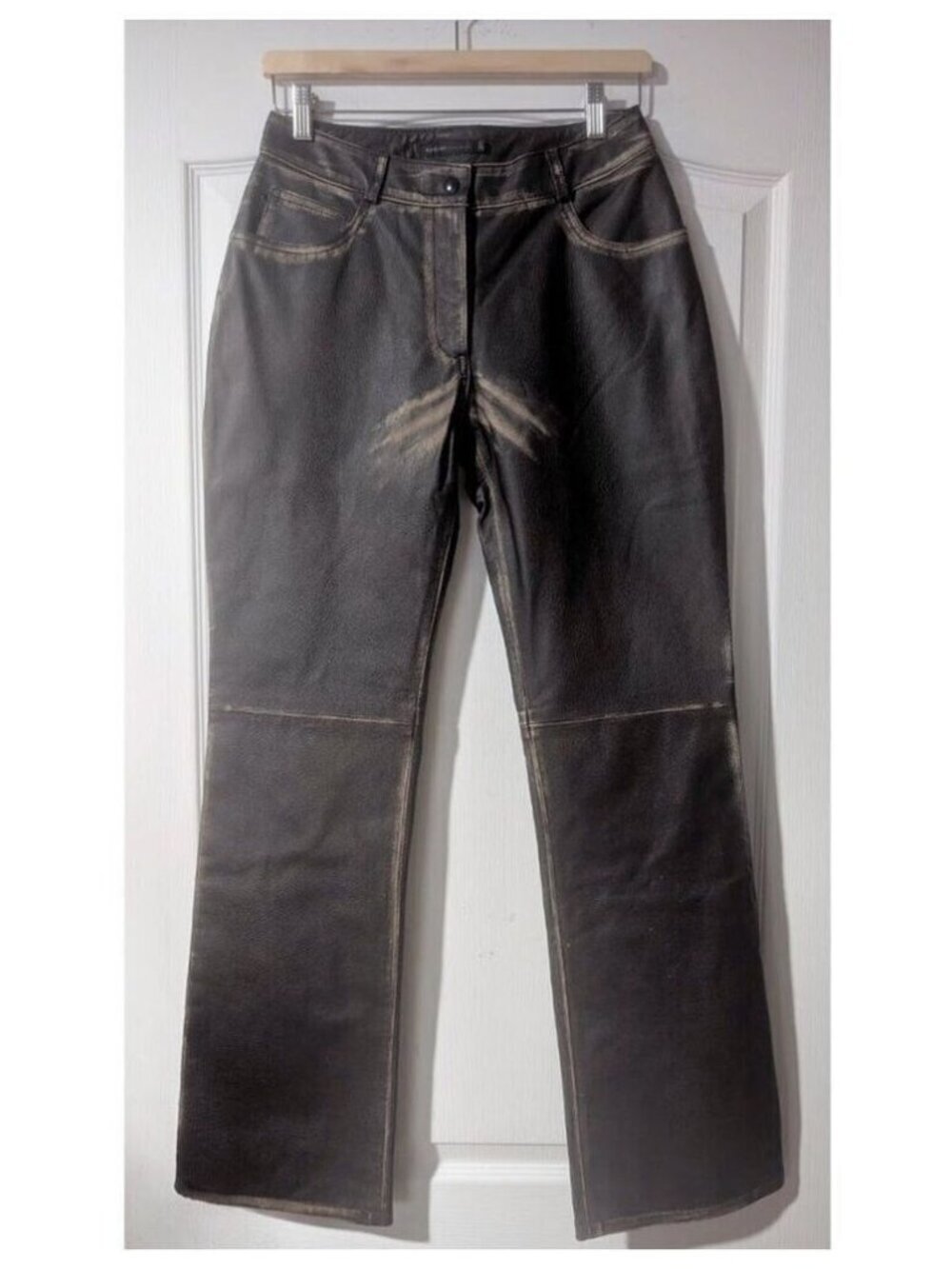 Rudsak | Women's Bootcut Leather Pants In Distressed Brown